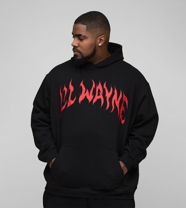 Lil Wayne Print Oversized Hoodie