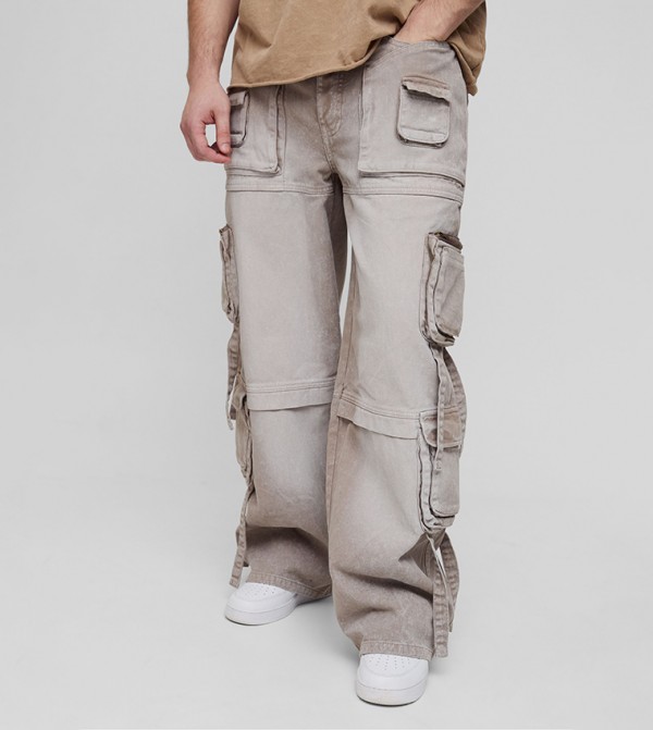 Tall Rigid Cargo Baggy Jeans