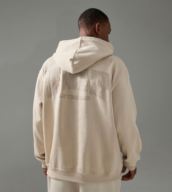 Printed Long Sleeves Oversized Hoodie