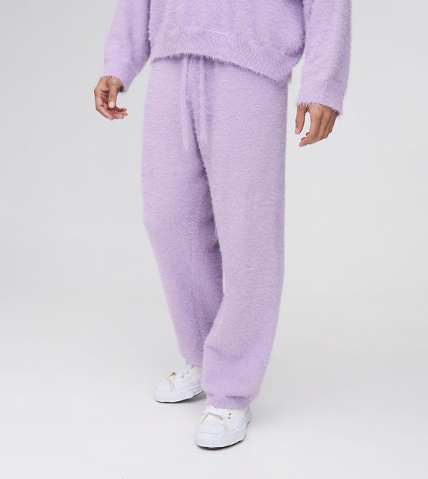 Knitted Relaxed Fit Fluffy Joggers