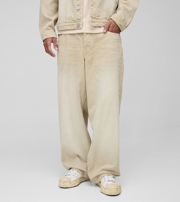 Super Washed Stone Baggy Jeans