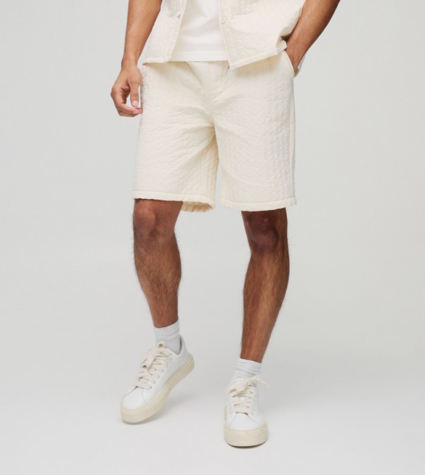 Relaxed Fit Quilted Nylon Shorts