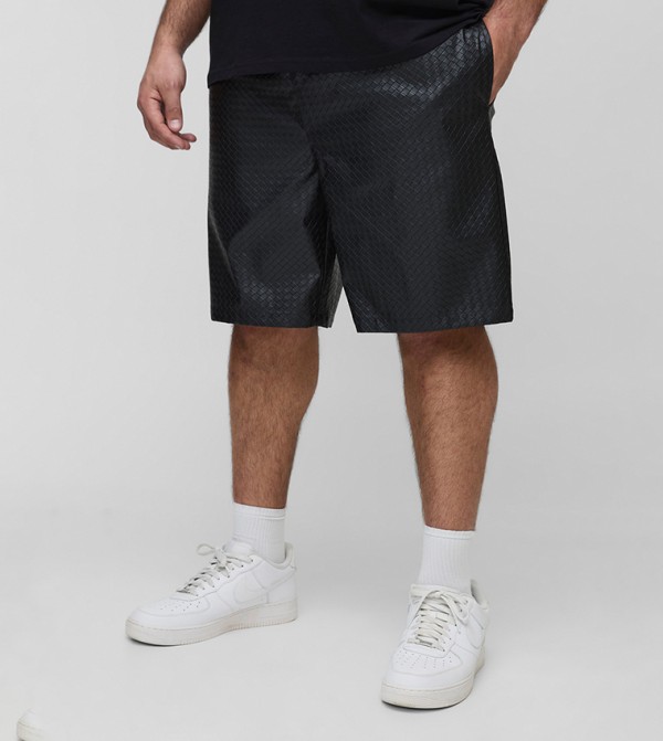 PU Pocket Detail Shorts