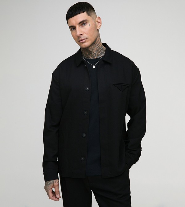 Tall Twill Pocket Detail Overshirt