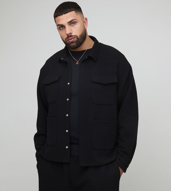 Plus & Tall Quilted Oversized Overshirt