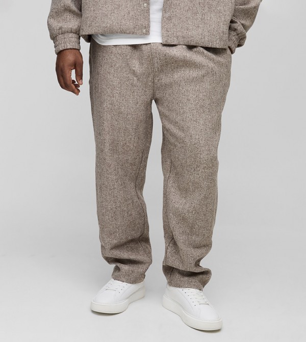 Boucle Mid Rise Straight Fit Trousers