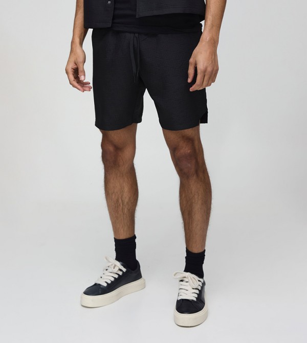 Relaxed Fit Abstract Padded Shorts
