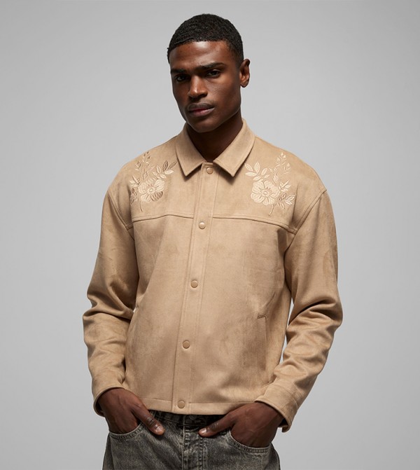 Western Suedette Long Sleeves Shirt