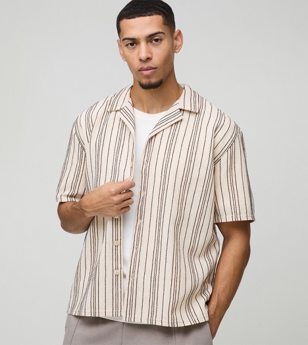 Striped Short Sleeves Casual Shirt