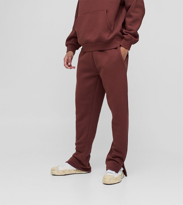 Regular Fit Split Hem Sweatpants