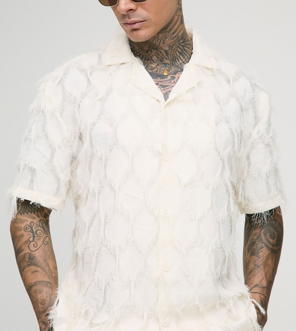Tall Tufted Texture Oversized Shirt