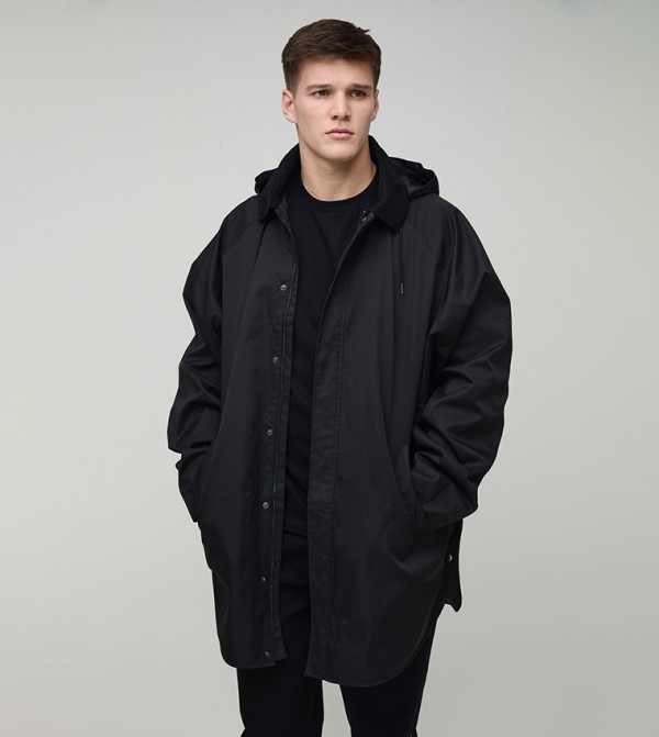 Tall Cord Collar Hooded Parka Jacket