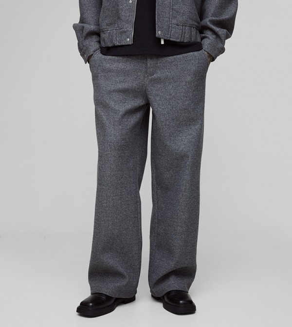 Tall Melton Wide Leg Trousers