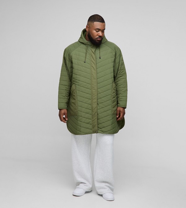 Plus & Tall Popper Side Quilted Jacket
