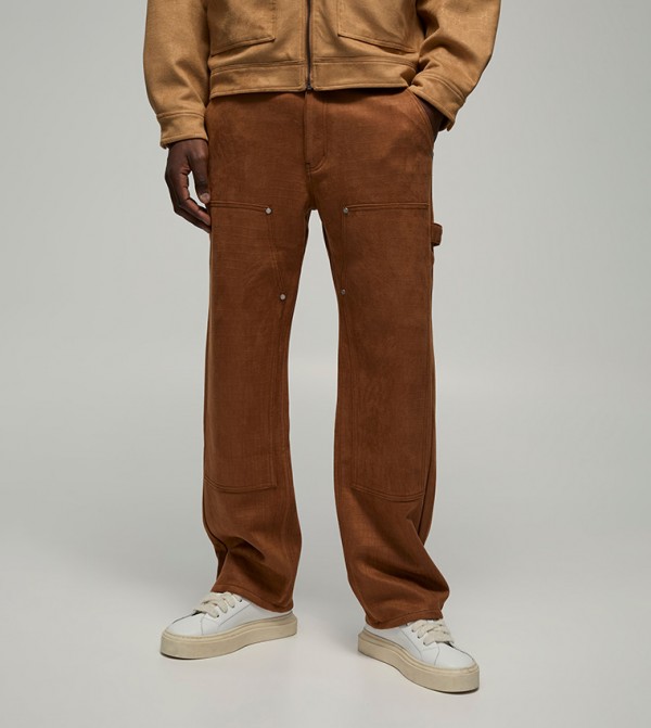 Croc Suede Relaxed Fit Trousers