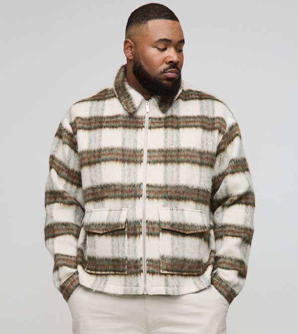 Plaid Long Sleeves Oversized Shirt