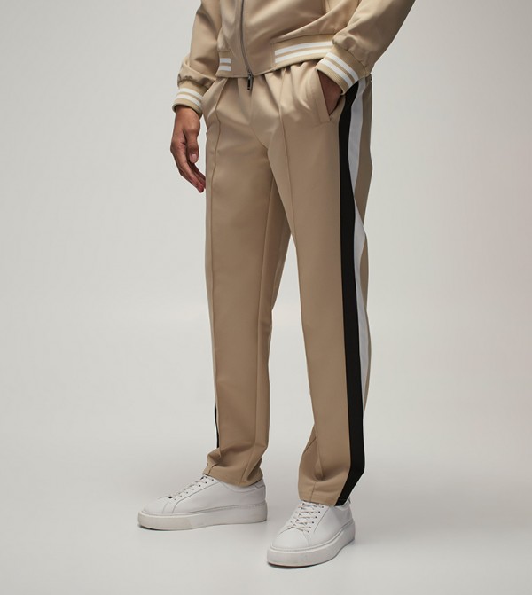 Mid Rise Slim Fit Varsity Sweatpants