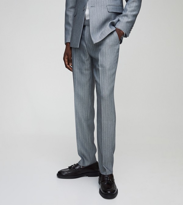 Herringbone Slim Fit Trousers