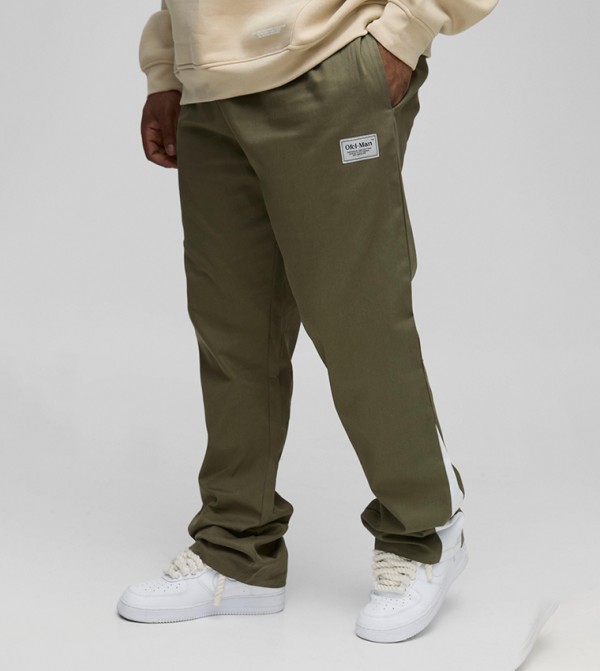 Extended Drawcord Stacked Flared Trousers