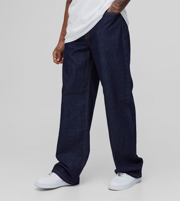 Tall Contrast Stitch Relaxed Fit Jeans
