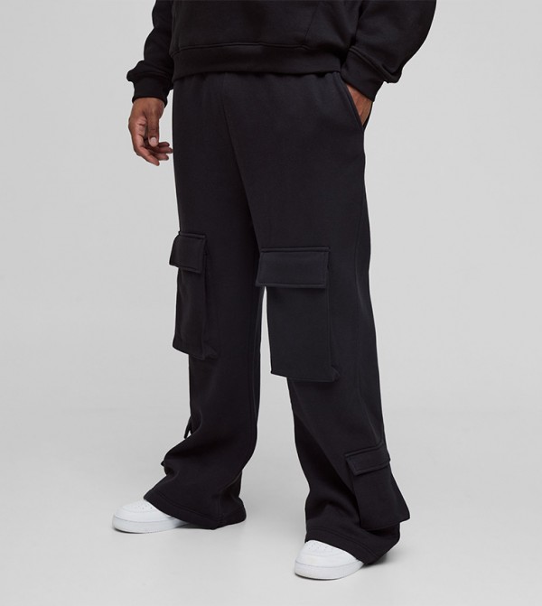 Plus & Tall Heavyweight Relaxed Fit Flare Cargo Sweatpants