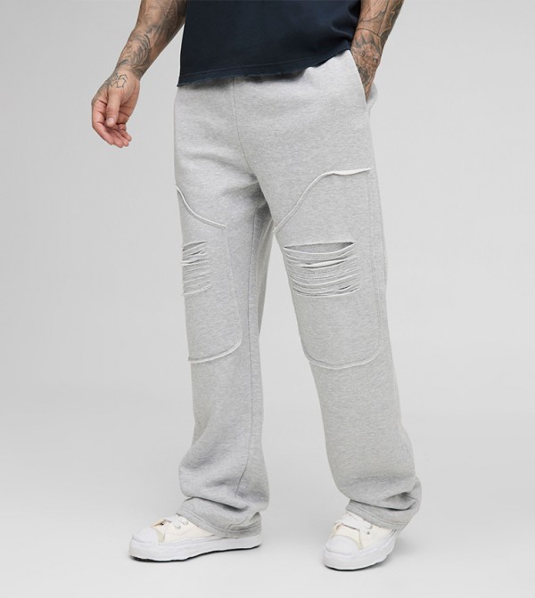 Plus & Tall Heavyweight Relaxed Fit Distressed Carpenter Sweatpants
