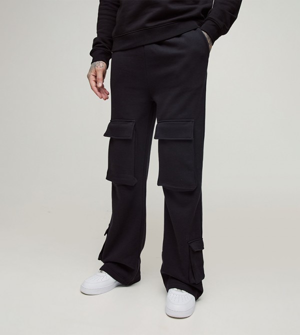 Plus & Tall Heavyweight Relaxed Fit Flare Cargo Sweatpants