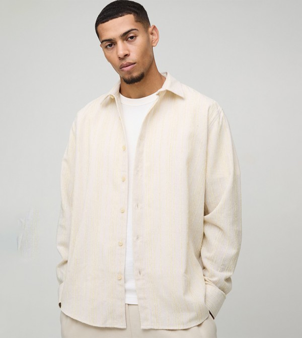 Striped Long Sleeves Oversized Shirt