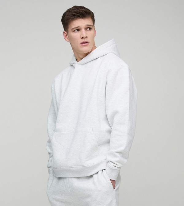 Tall Solid Long Sleeves Oversized Hoodie