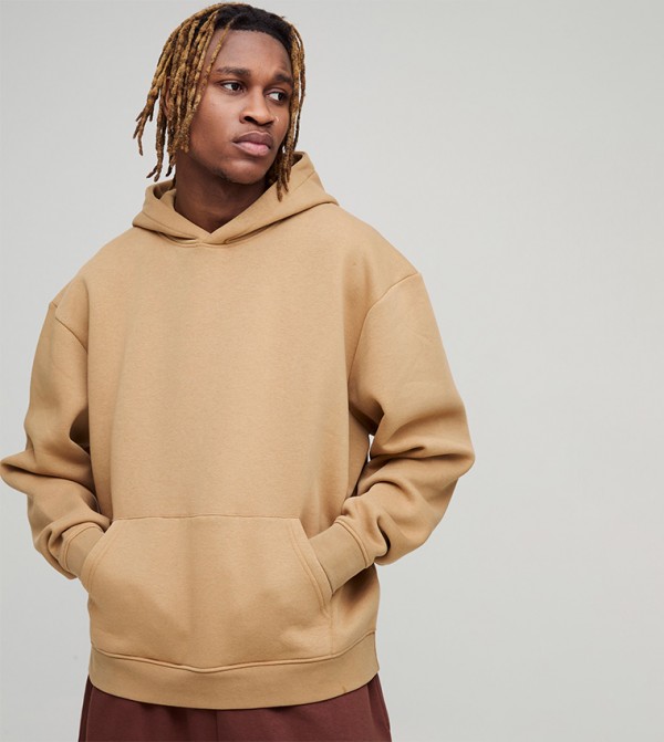 Tall Solid Long Sleeves Oversized Hoodie