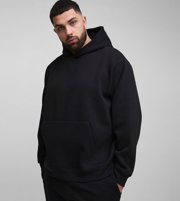 Solid Long Sleeves Oversized Hoodie