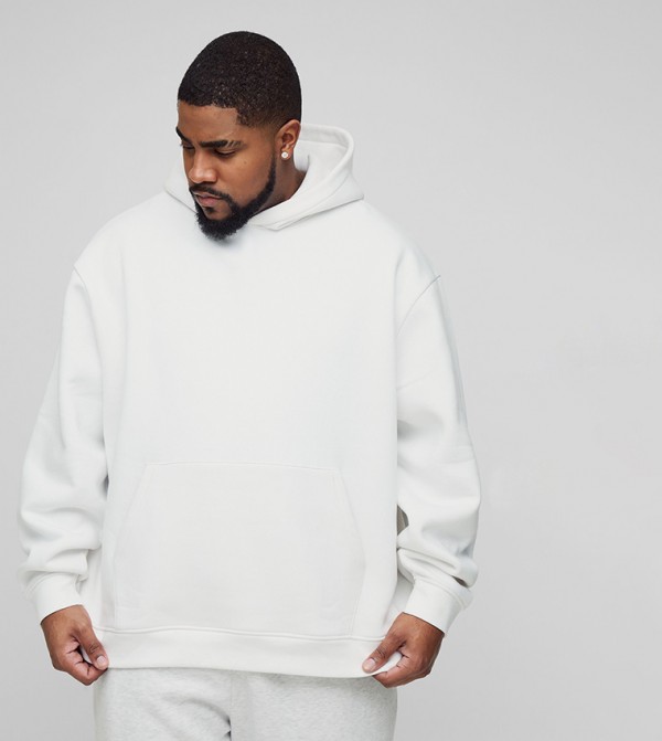 Solid Long Sleeves Oversized Hoodie
