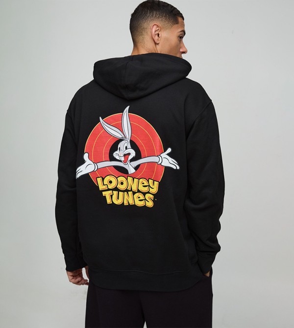 Looney Tunes Print Oversized Hoodie