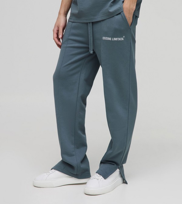 Relaxed Fit Edizione Heavyweight Pintuck Split Hem Sweatpants