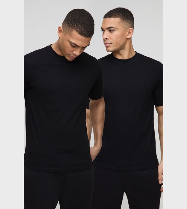 2 Pack Regular Fit Solid T-Shirts