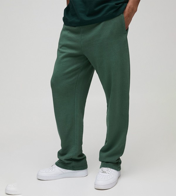 Relaxed Fit Drop Crotch Seam Wash Sweatpants