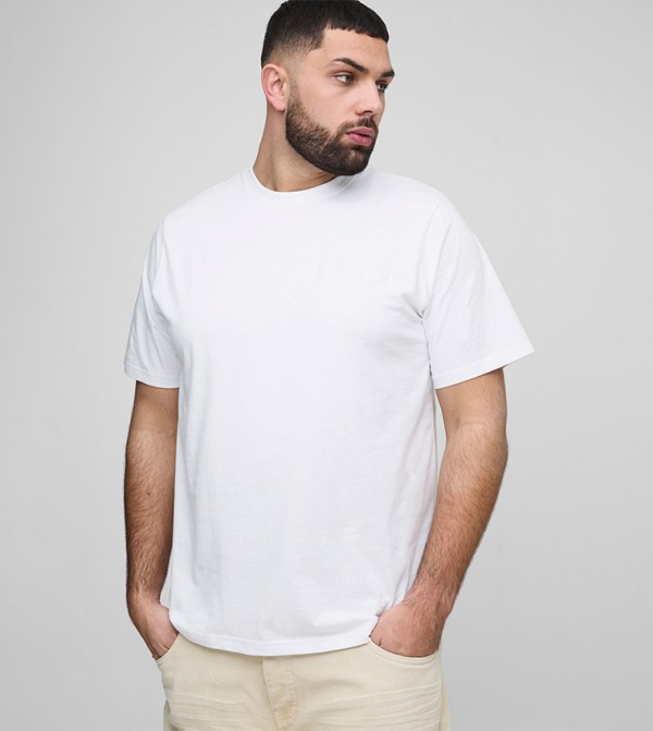 Plus & Tall Signature Embroidered Crew Neck T-Shirt