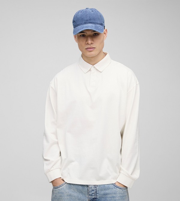 Long Sleeves Oversized Polo T-Shirt