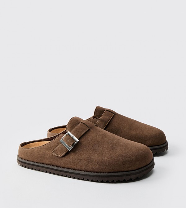 Skater Sole Buckle Detail Mules