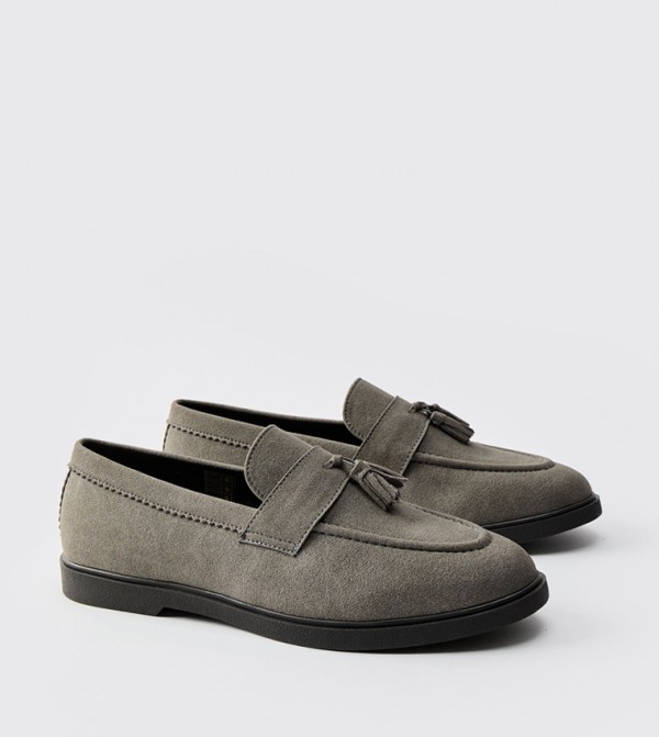 Faux Suede Tassel Loafers