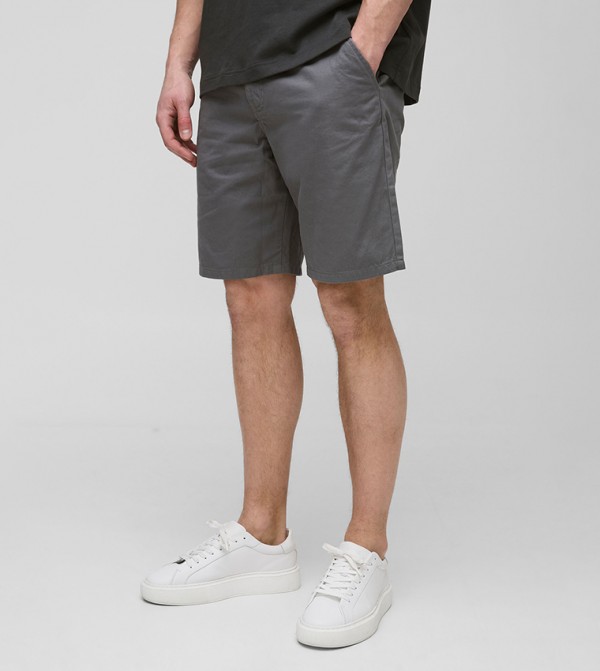 Plus & Tall Fixed Waist Slim Fit Shorts