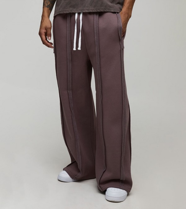 Extreme Wide Leg Exposed Seam Sweatpants