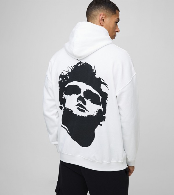 Morrissey Print Oversized Hoodie