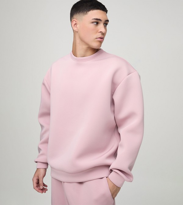 Solid Long Sleeves Oversized Sweatshirt