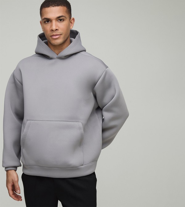 Boxy Bonded Scuba Oversized Hoodie