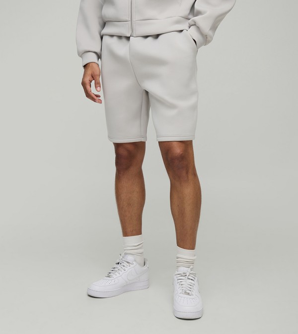 Bonded Scuba Pintuck Casual Shorts