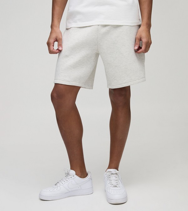 Loose Fit Bonded Scuba Mid Rise Shorts