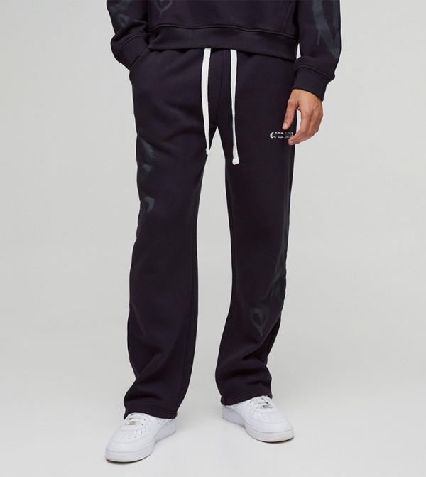 Relaxed Fit All Over Heart Printed Sweatpants