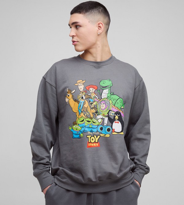 Pixar Toy Story Print Oversized Sweatshirt