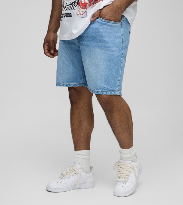 Plus & Tall Slim Fit Rigid Denim Shorts